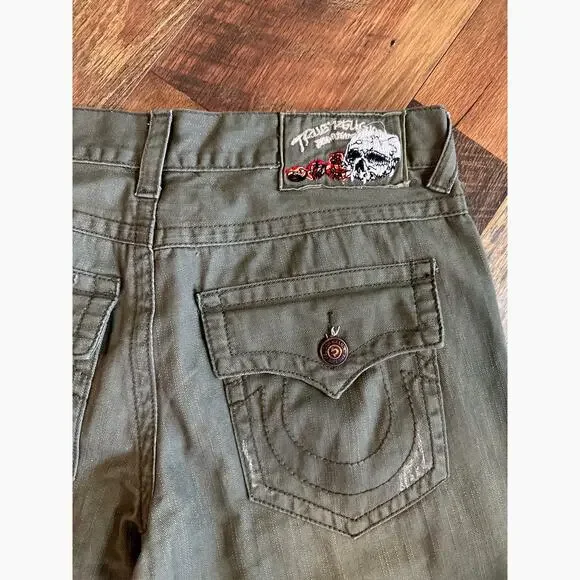 VTG True Religion Men's Jeans Size 34 Skulls & Roses Vintage Made in USA